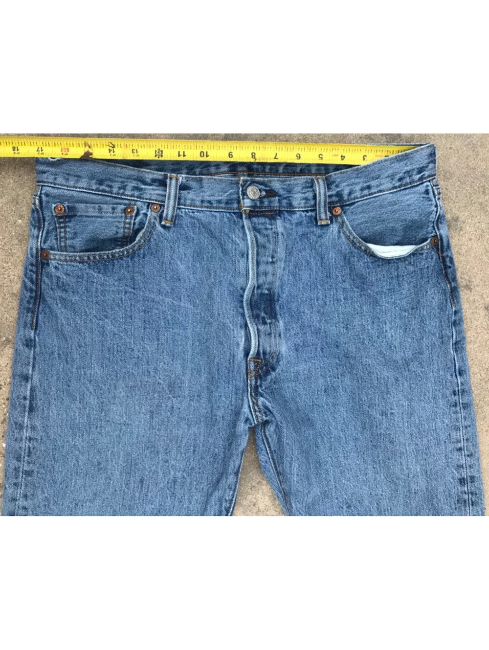 Vintage Levi's 501 Medium Wash Denim Blue Jeans Men's 36X29 Cotton Pants